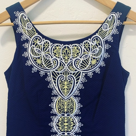 Lilly Pulitzer Delia Shift Dress True Navy Catch - Picture 4 of 9